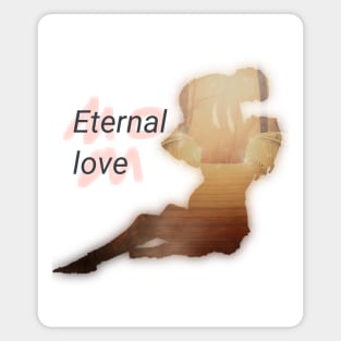 Graphic photo design with form of Mom and I Eternal Love Magnet